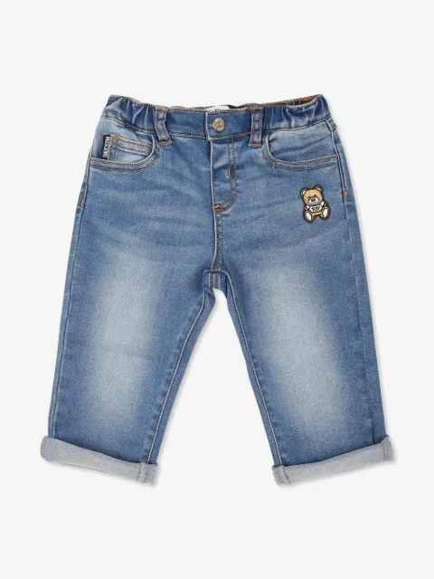 Moschino Kids Bear-patch jeans