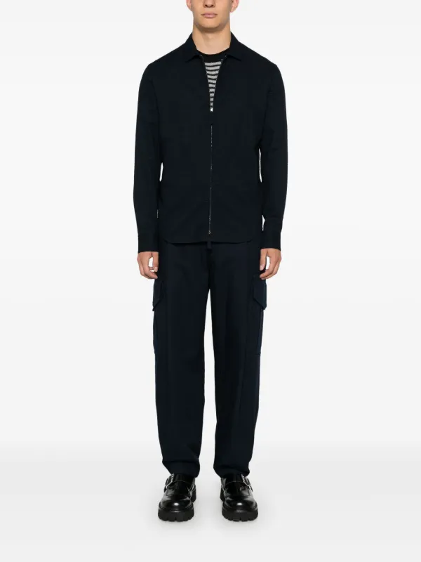 Giorgio Armani シアサッカー シャツ | ブルー | FARFETCH JP