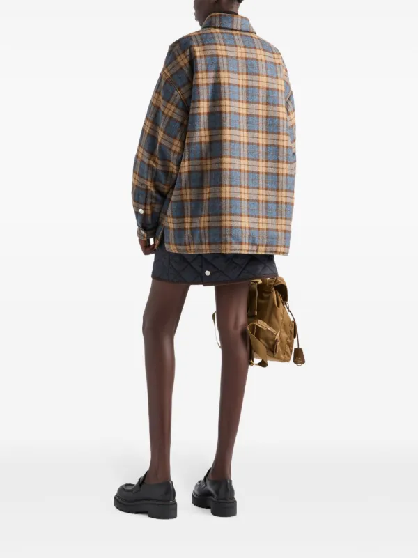 プラダ　ナイロン素材のスカート Prada Re-nylon ミニスカート | ブルー | FARFETCH JP