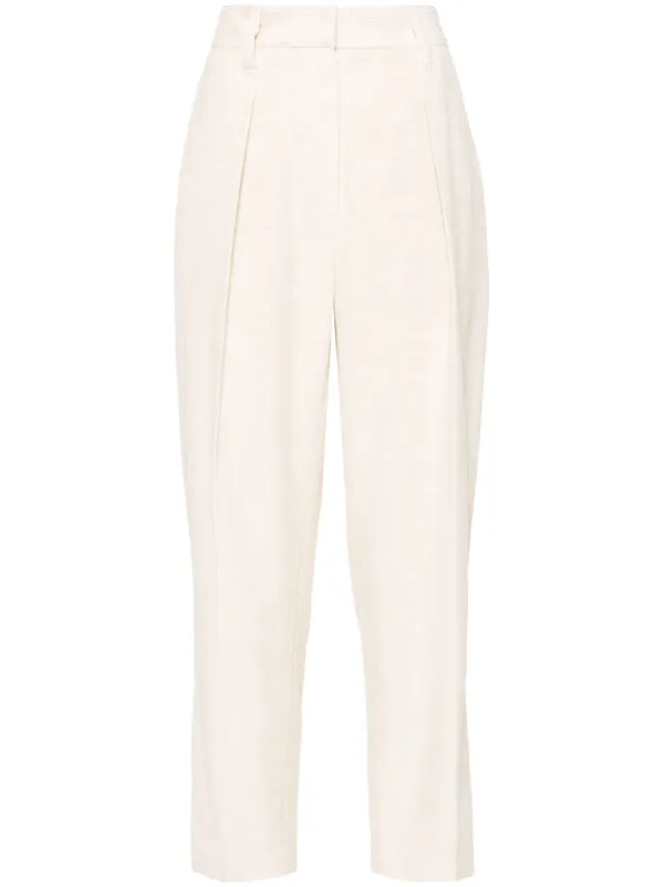 Brunello Cucinelli Monili-detail Trousers in Neutrals
