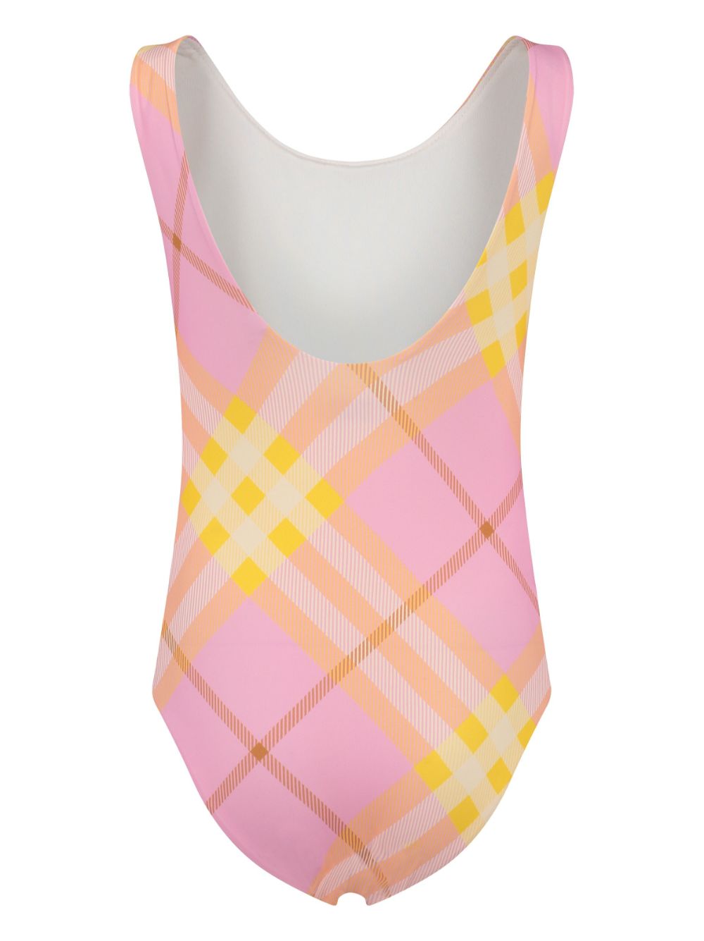 Burberry Kids check-print swimsuit - Roze