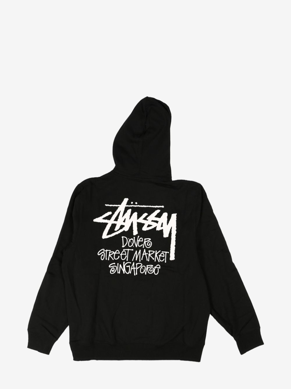 Stüssy logo-print hoodie - Zwart