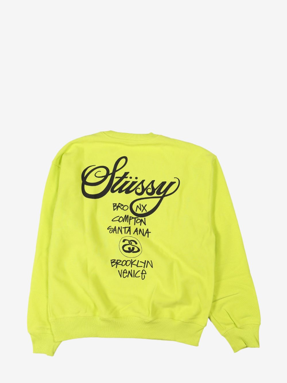 Stüssy World Tour sweatshirt - Geel