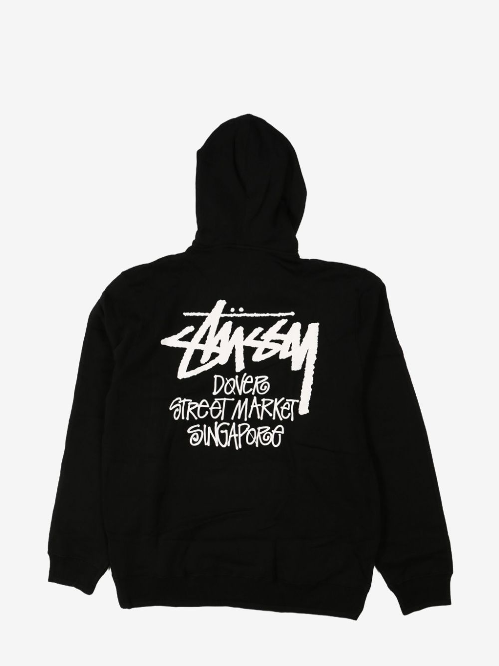 Stüssy logo-print hoodie - Zwart