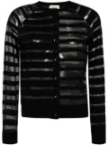 Onefifteen striped long-sleeve cardigan - Black