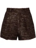 Dice Kayek tweed mini shorts - Brown