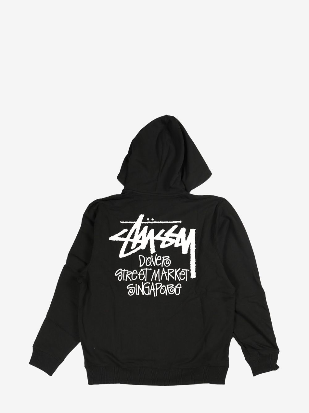 Stüssy graphic-print zip-up hoodie - Zwart