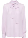 Dice Kayek tied-neck shirt - Purple