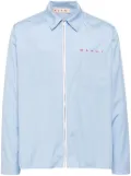 Marni hidden-logo poplin shirt - Blue