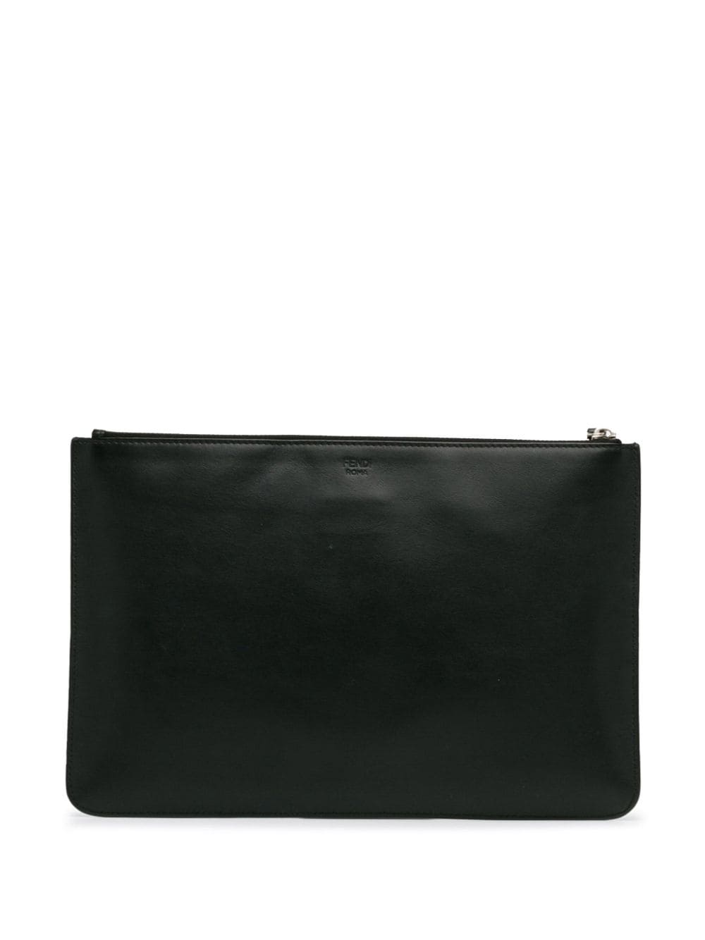 Fendi Pre-Owned 2010-2020 Leather Monster Zip clutch bag - Zwart