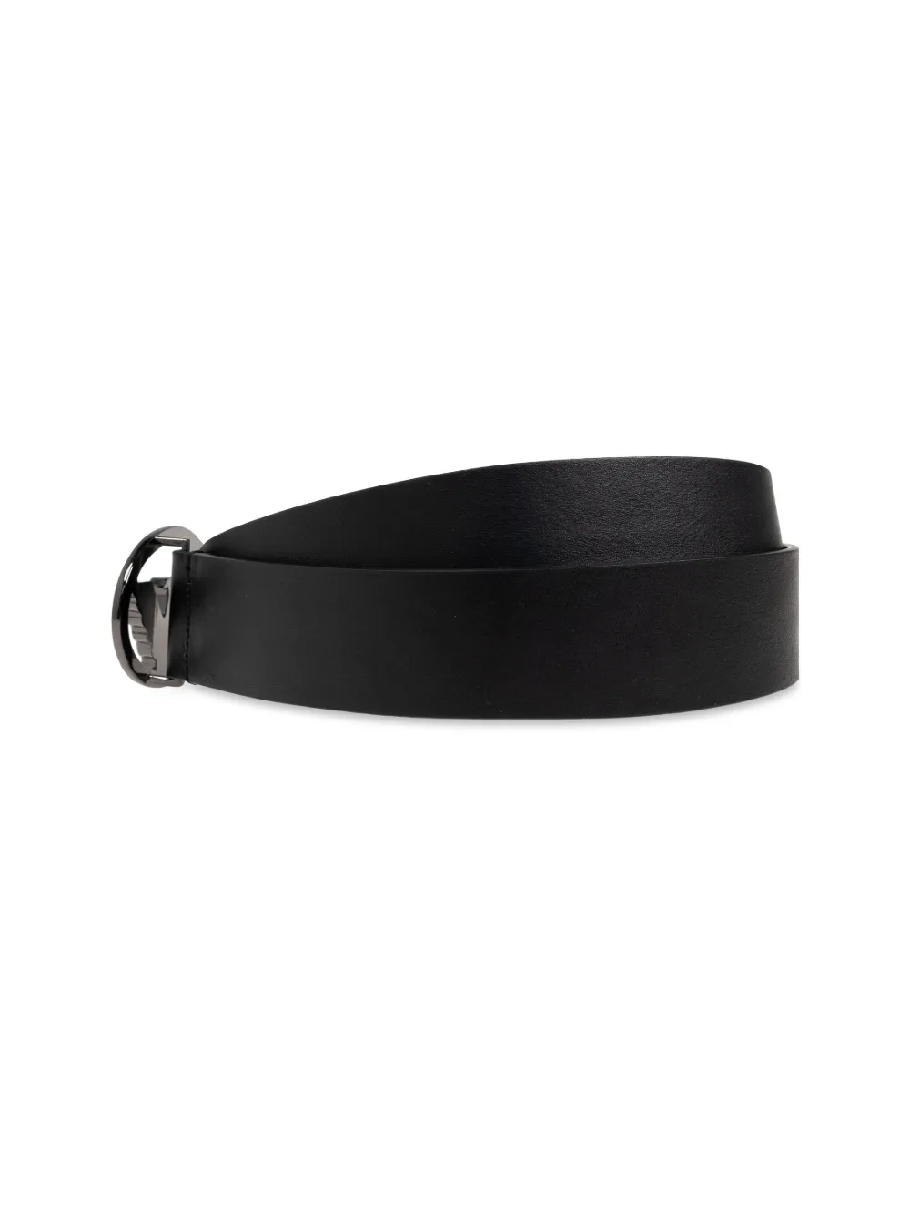 Emporio Armani Leren riem Zwart