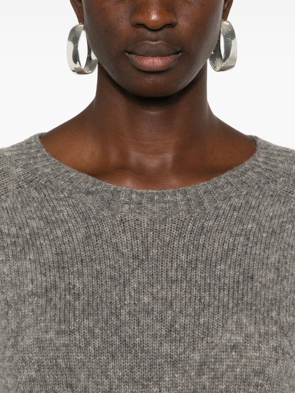 Shop Roberto Collina Mélange Sweater In Grey