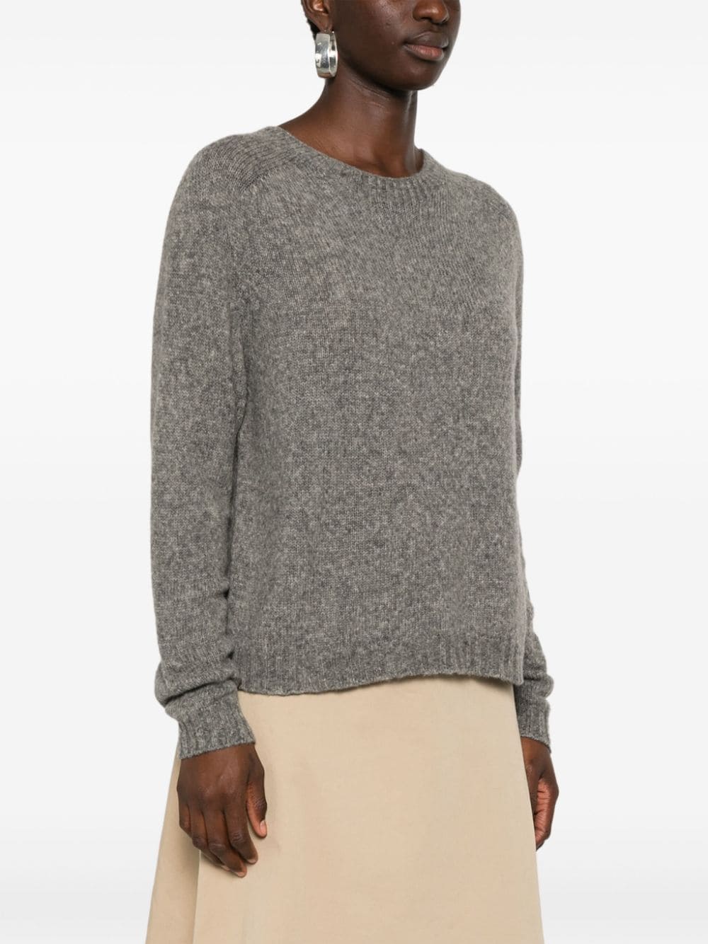 Shop Roberto Collina Mélange Sweater In Grey