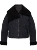 Emporio Armani fur-trim jacket - Black