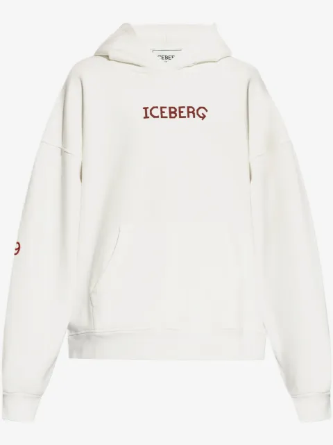 Iceberg logo-print cotton hoodie