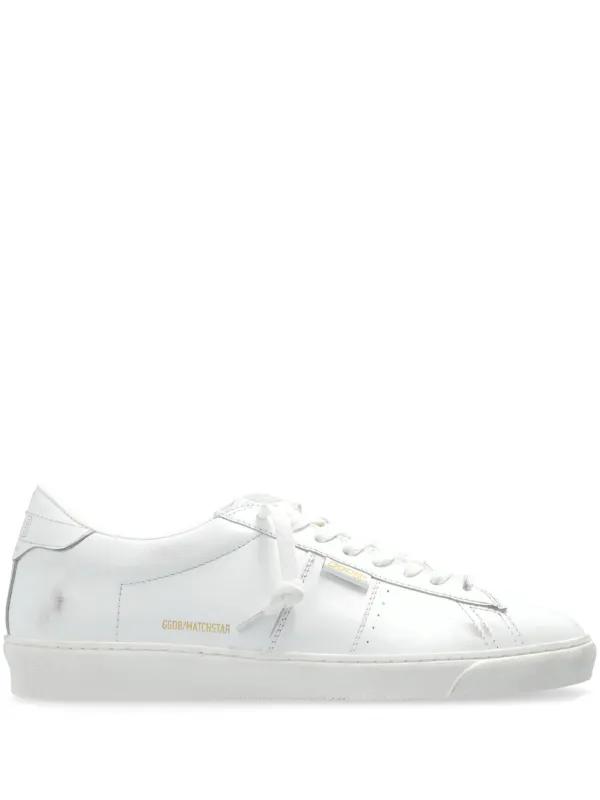 スニーカー Golden  'Matchstar' Sneakers Matchstar in glossy white leather with glossy red leather