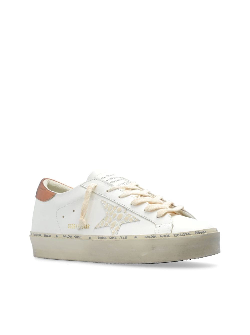 Shop Golden Goose Hi Star Classic Sneakers In White