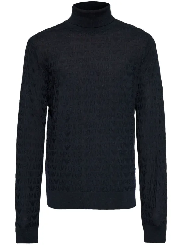 Armani Black Wool online Turtleneck Sweater