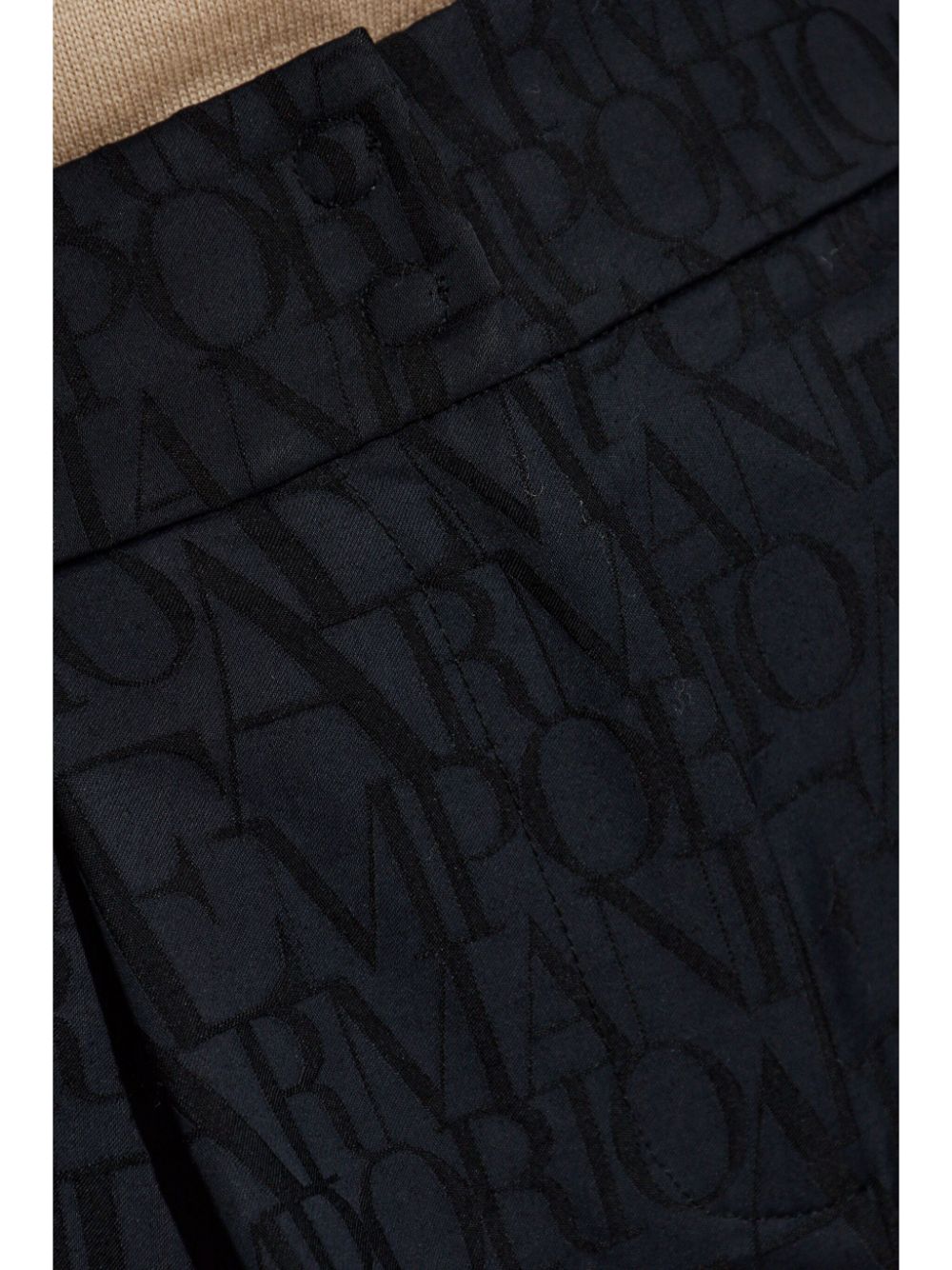 Emporio Armani Broek met monogramprint Zwart