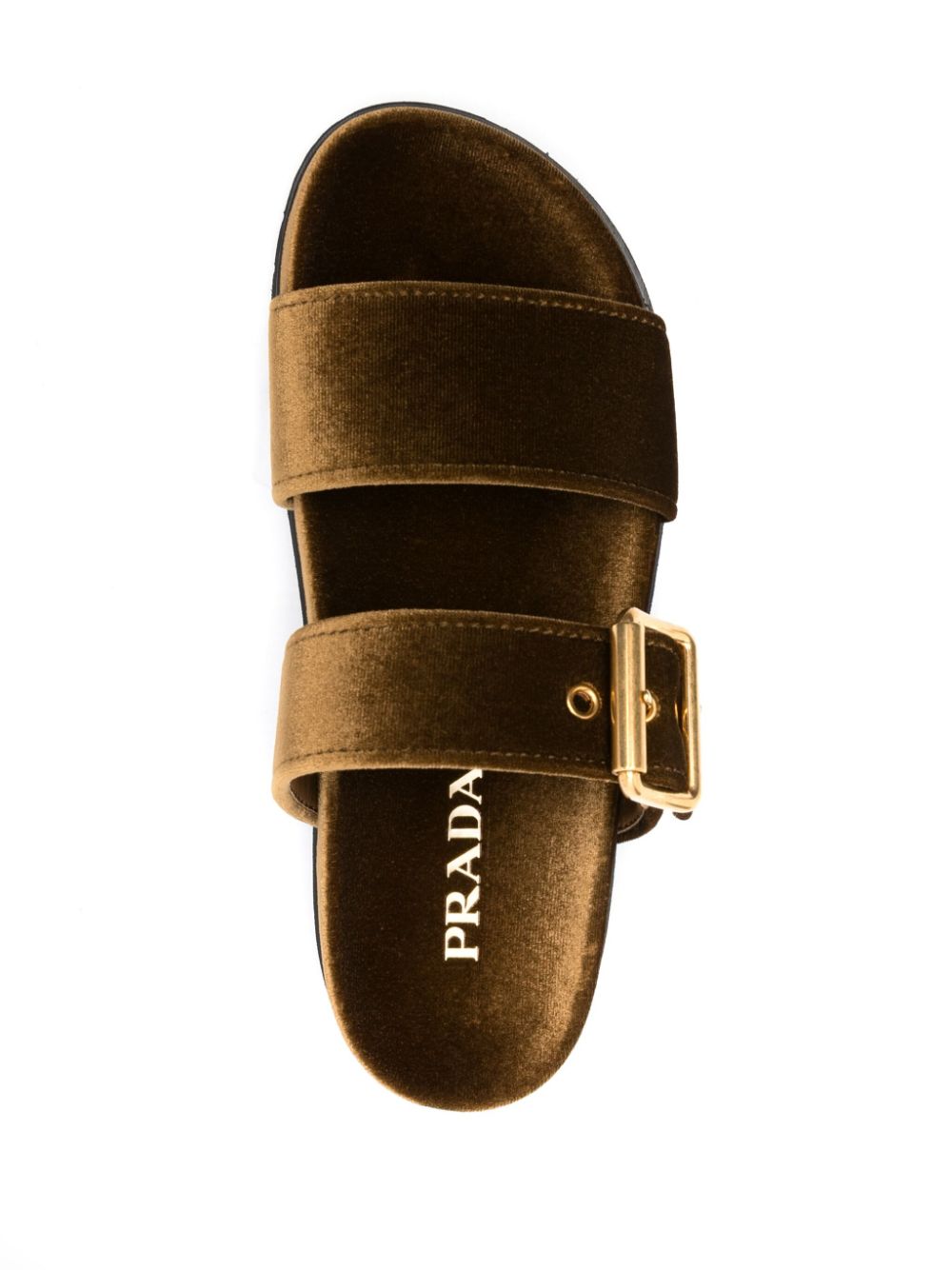 Prada Email slippers met logo Bruin