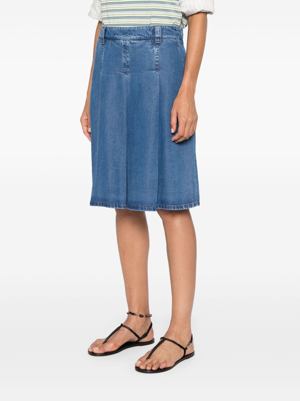 Affordable Miu Miu embroidered-logo midi skirt Women