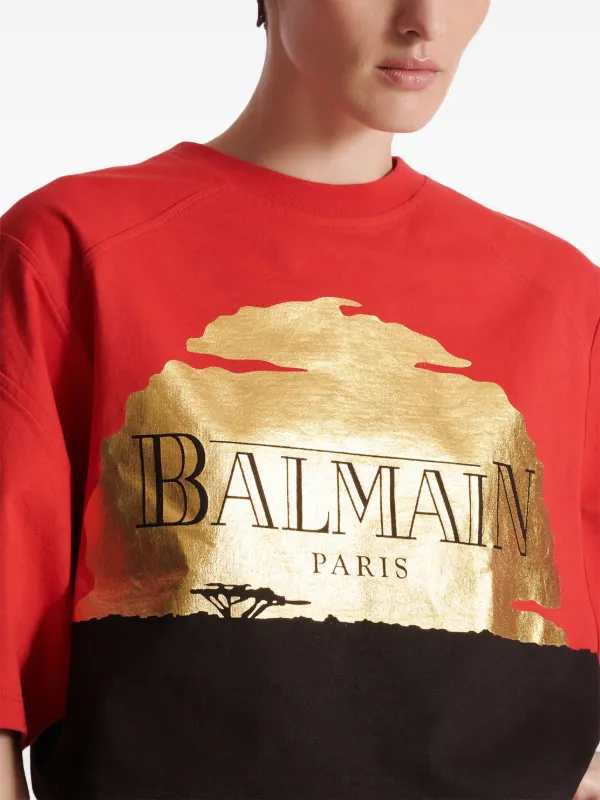 Balmain x Disney The Lion King T-shirt | Red | FARFETCH JO