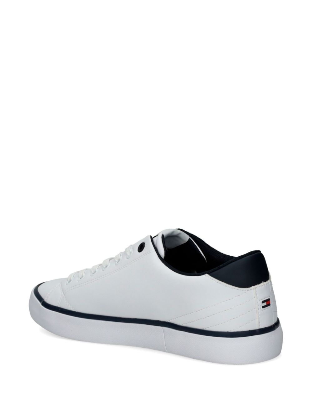 Shop Tommy Hilfiger Logo-detailed Sneakers In White