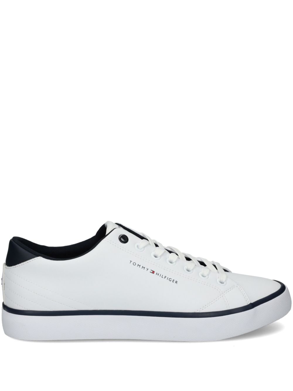 Shop Tommy Hilfiger Logo-detailed Sneakers In White