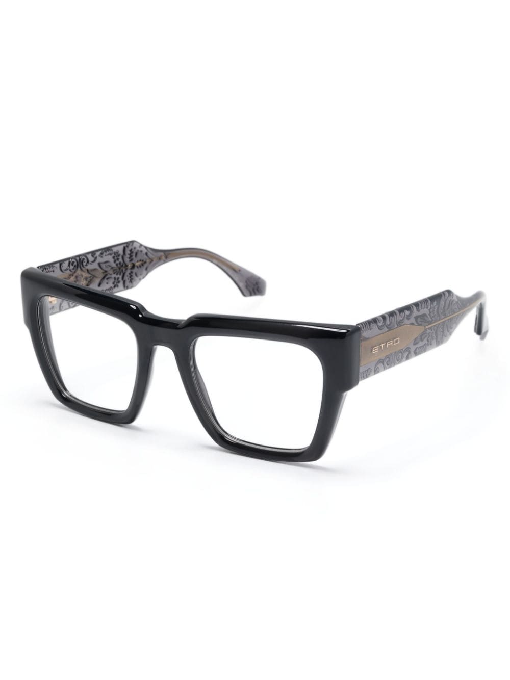 Shop Etro Square-frame Glasses In Grey