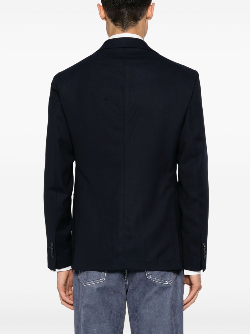 Shop Tagliatore Wool Blazer In Blue