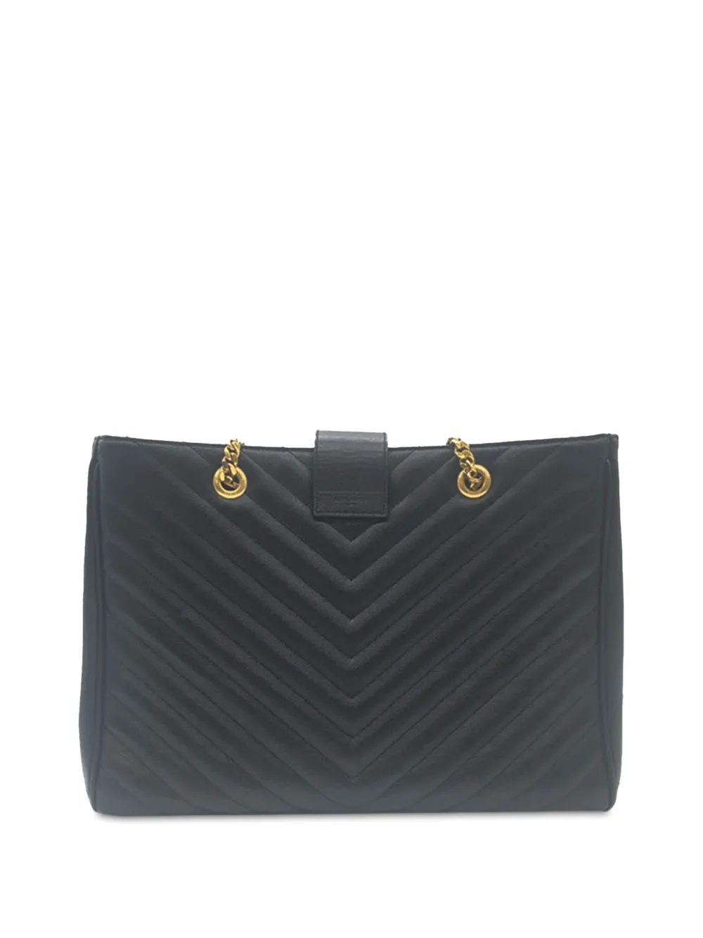 Saint Laurent Pre-Owned 2012-2020 Quilted Grain de Poudre Monogram tote bag - Zwart