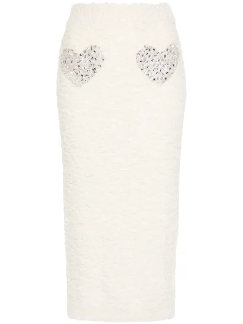 Blumarine crystal-embellished midi skirt