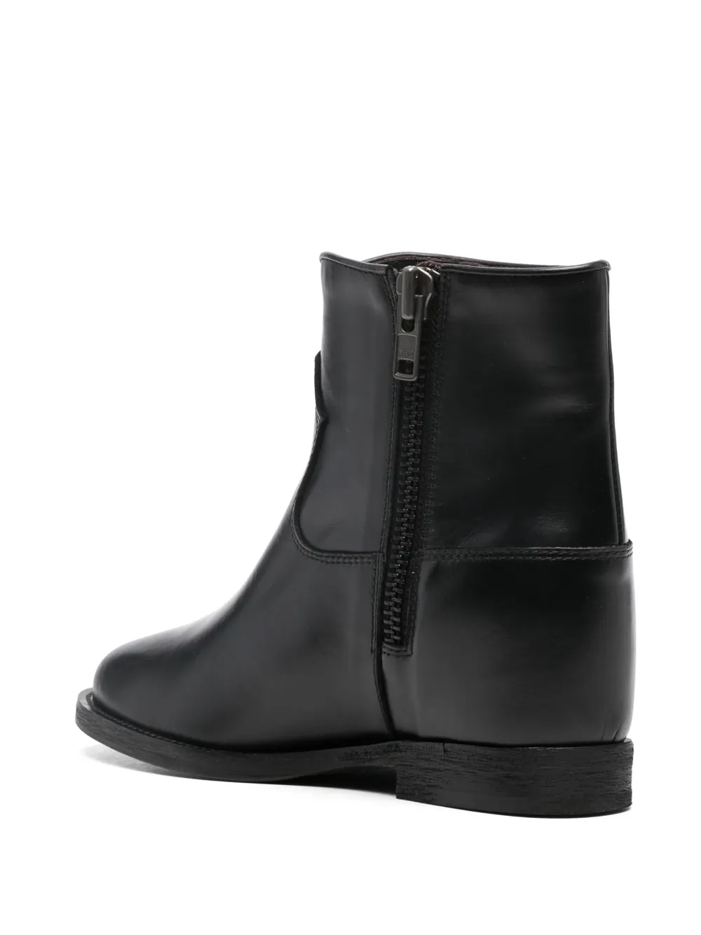 Via Roma 15 logo-engraved buttons boots Black