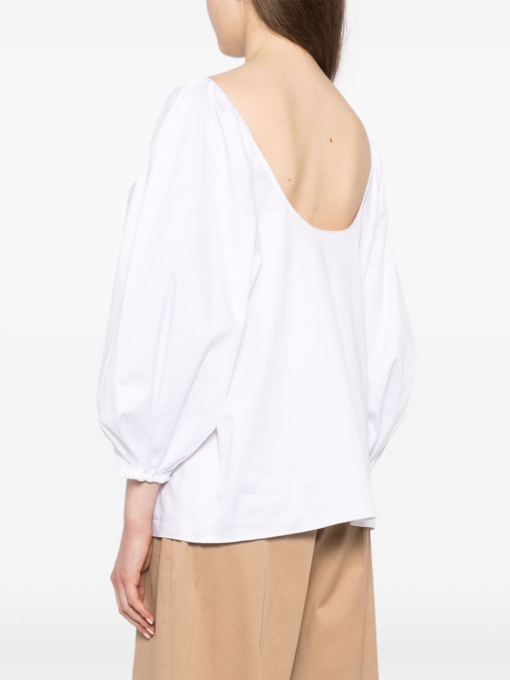 CAROLINA HERRERA BOAT-NECK BLOUSE 