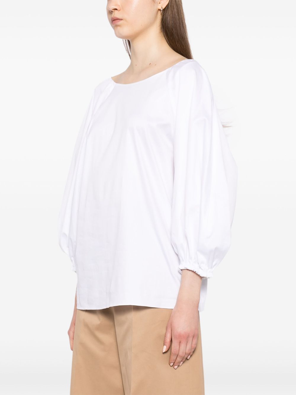 CAROLINA HERRERA BOAT-NECK BLOUSE 