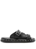 Alexander McQueen buckle leather sandals - Black