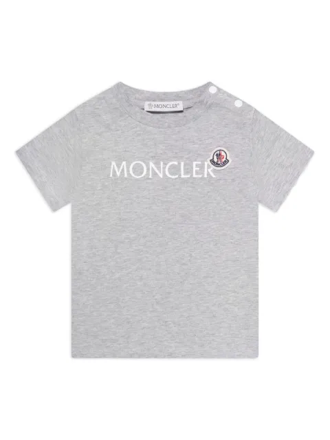 Moncler Enfant playera con logo estampado