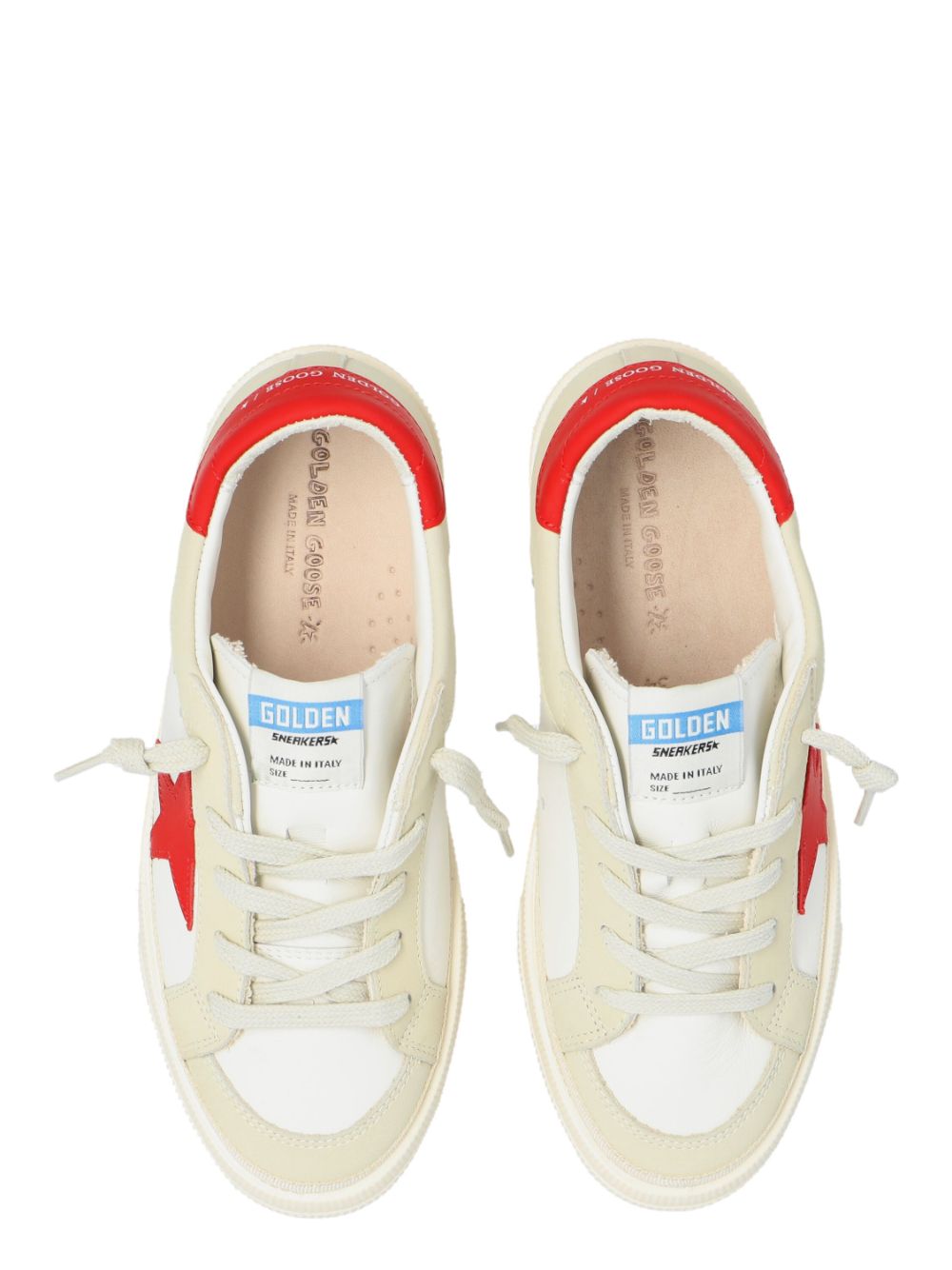 Golden Goose Kids Super-Star Penstar leren sneakers Wit