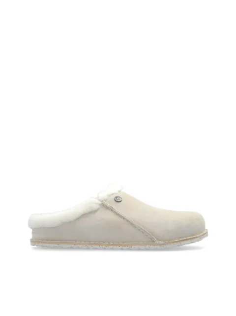 Birkenstock faux-fur trim slippers