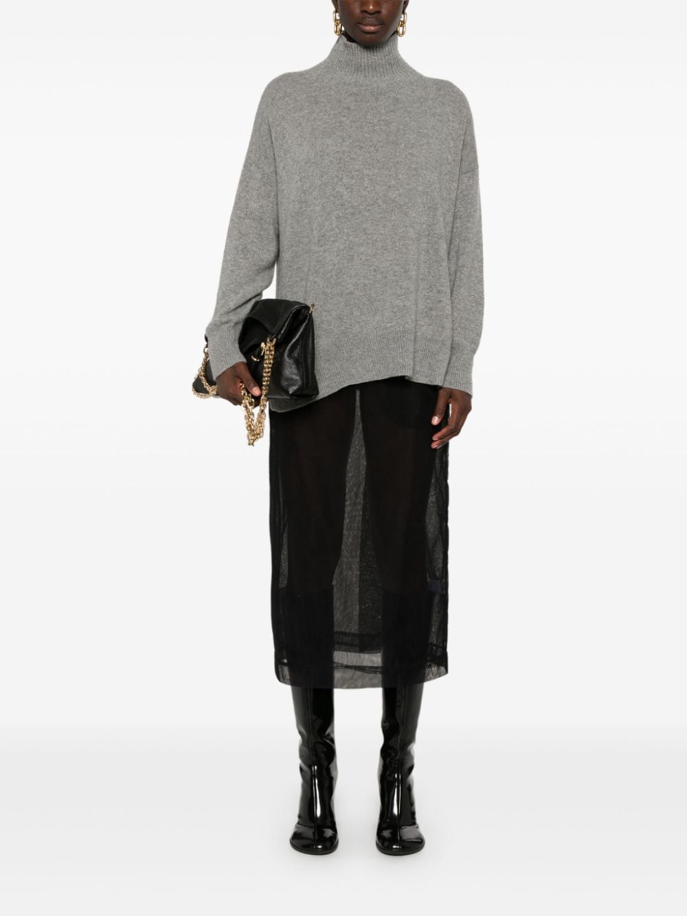 Shop Roberto Collina Mélange Sweater In Grey