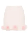 Blumarine feather-trim knit skirt - Pink