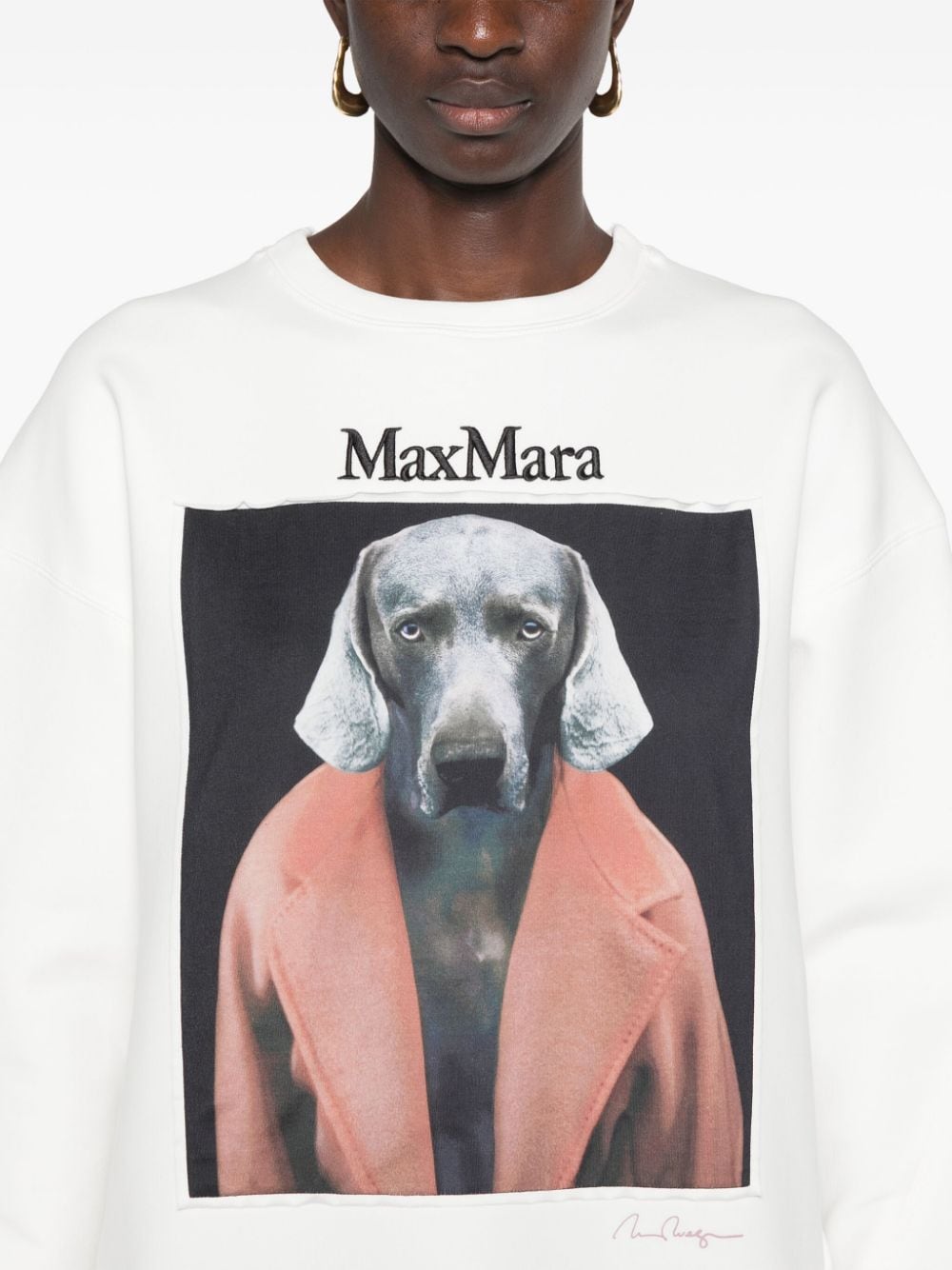 Shop Max Mara Bacco Sweatshirt In White