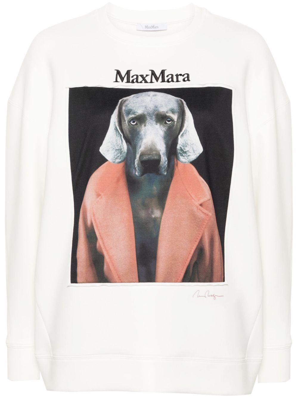 Shop Max Mara Bacco Sweatshirt In White