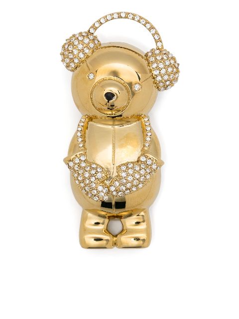 Max Mara teddy bear metal brooch Women