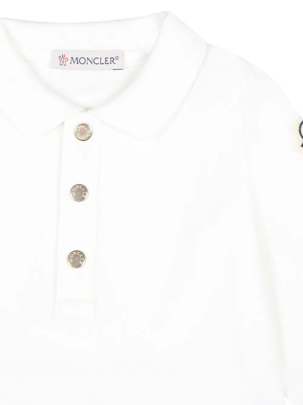 Moncler Enfant Jurk met geplooid detail Wit