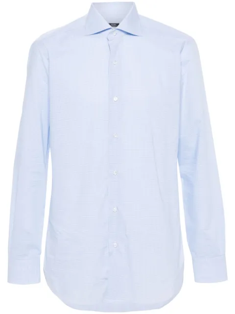 Barba check-pattern shirt