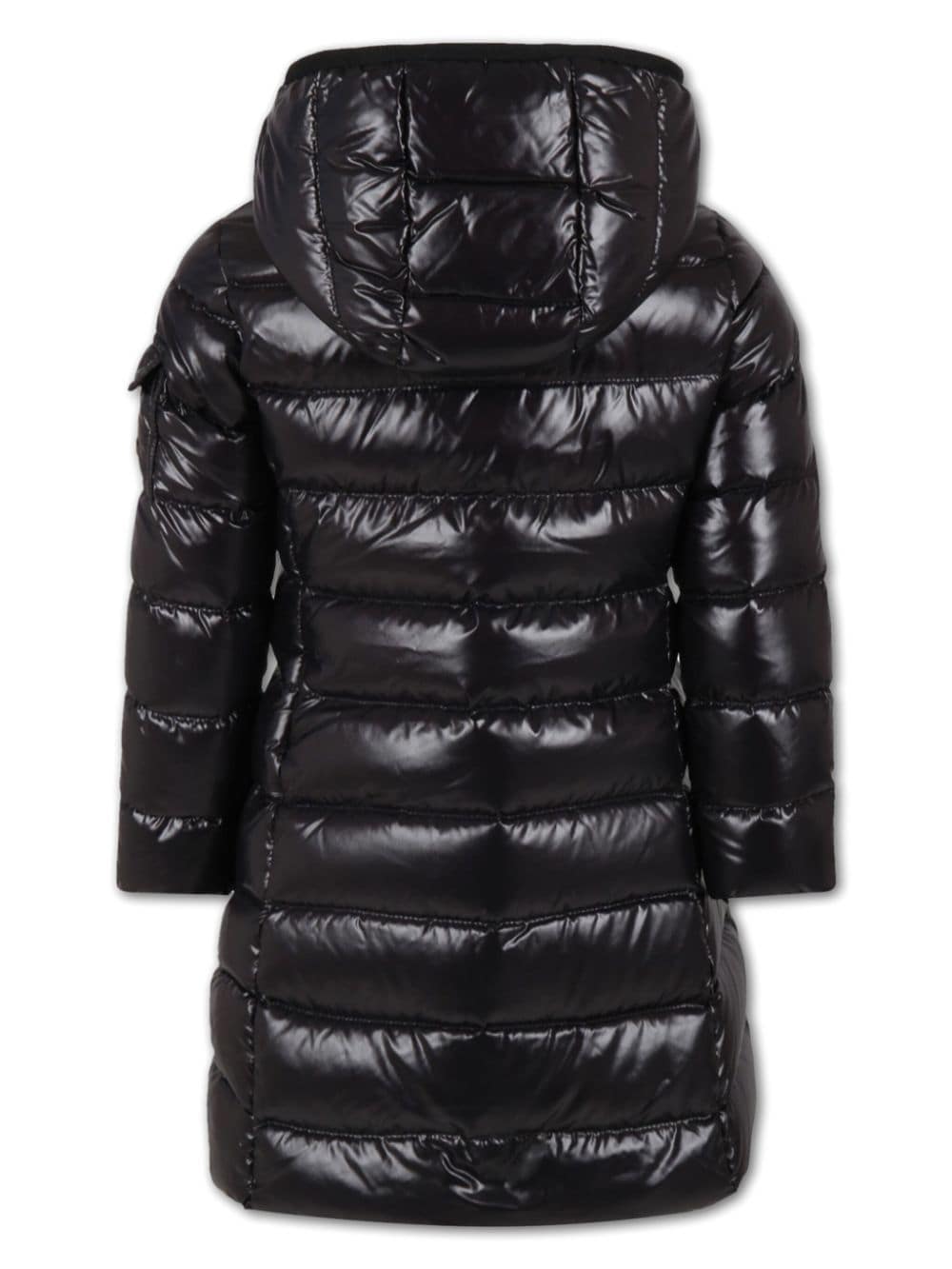 Moncler Enfant logo-patch hooded coat - Zwart