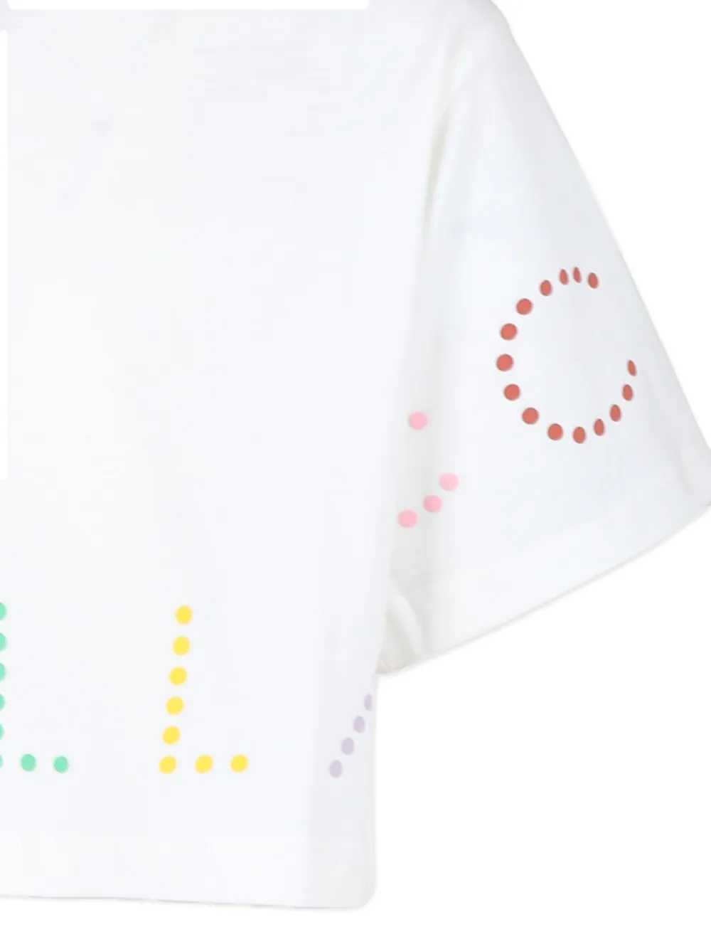 Stella McCartney Kids Katoenen T-shirt met logoprint Wit