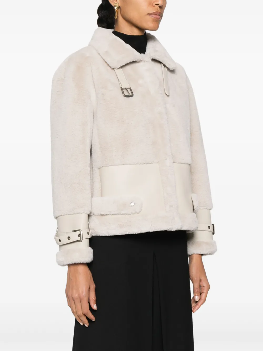 TWINSET Jack van imitatiebont Beige