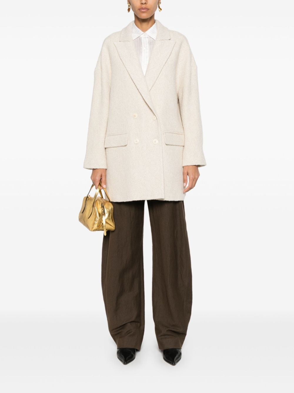 TWINSET lurex coat - Beige